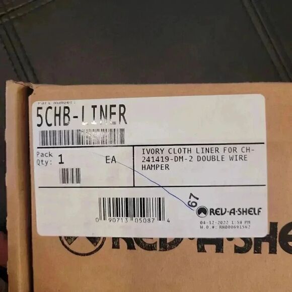 Rev-A-Shelf 5CHB-LINER Ivory Cloth Hamper Bag For Ch-241419-Dm-2 NEW - Picture 3 of 6